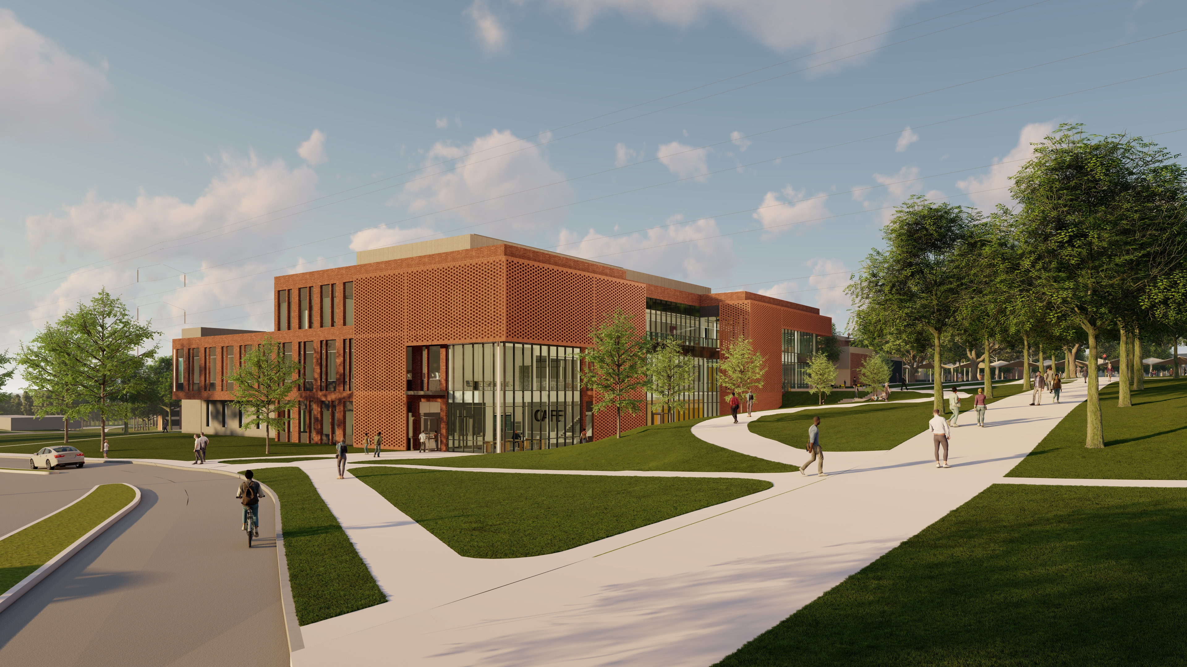 exterior rendering of the main entry